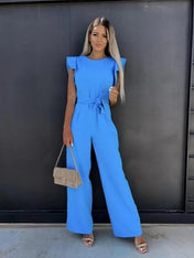 Fiona Women's Jumpsuit | Butterfly Sleeves and Wide Legs