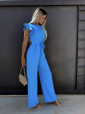 Fiona Women's Jumpsuit | Butterfly Sleeves and Wide Legs