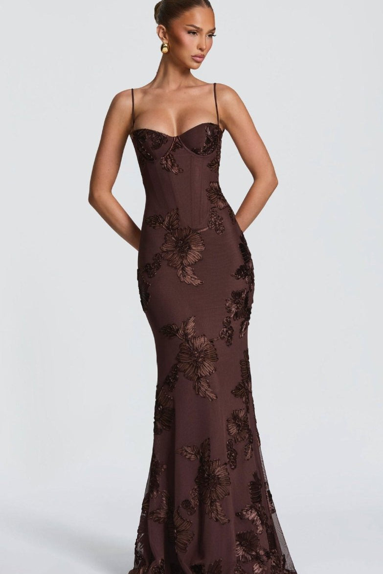 Fiona Women's Maxi Dress | Elegant Lace Details