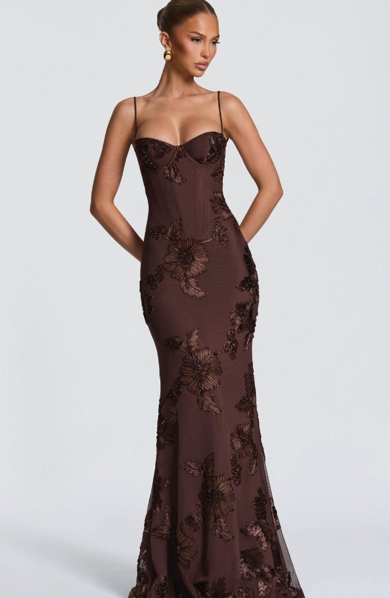 Fiona Women's Maxi Dress | Elegant Lace Details