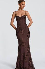 Fiona Women's Maxi Dress | Elegant Lace Details