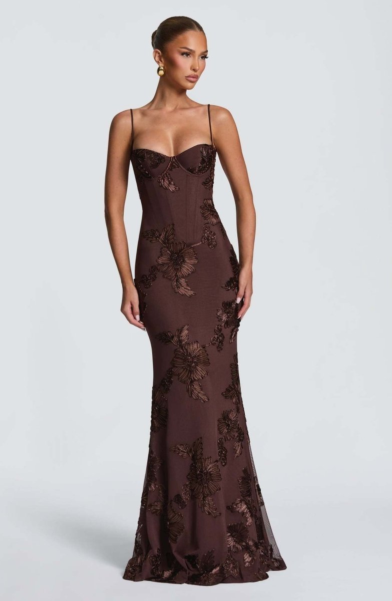 Fiona Women's Maxi Dress | Elegant Lace Details
