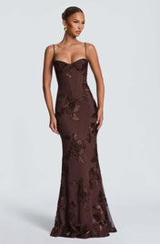 Fiona Women's Maxi Dress | Elegant Lace Details
