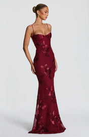 Fiona Women's Maxi Dress | Elegant Lace Details