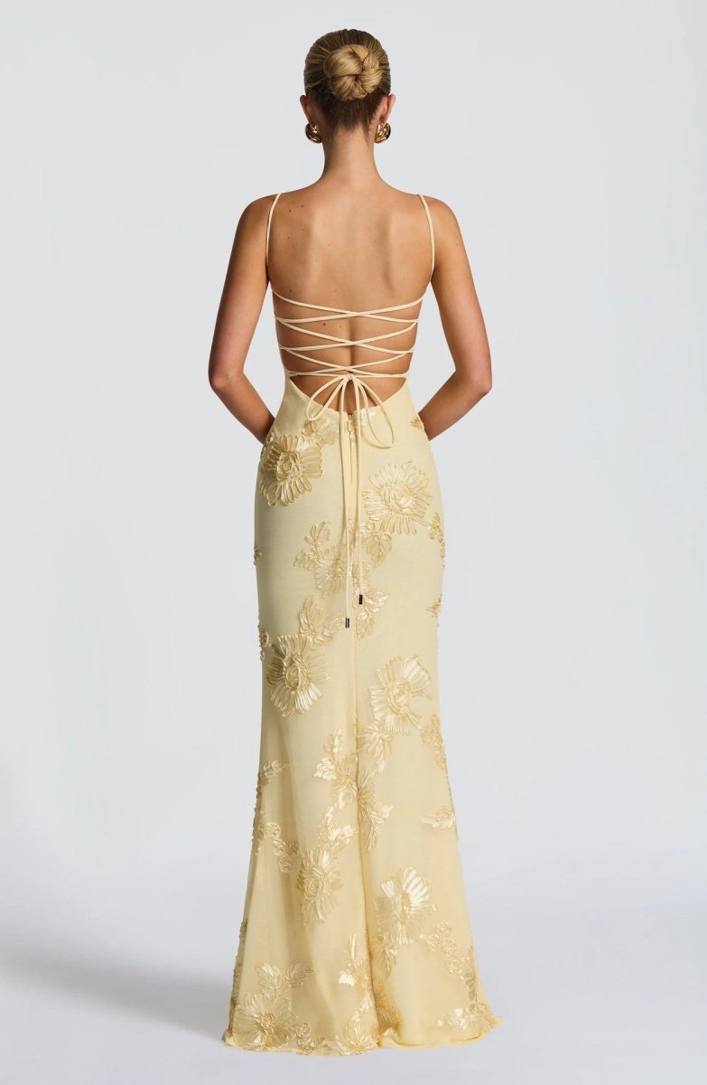 Fiona Women's Maxi Dress | Elegant Lace Details