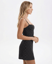 Fiona Women's Mini Dress | Classic Dot Pattern Design