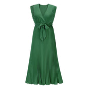 Gina Women's Dress | V-Neck Design in Rich Green