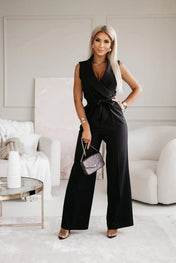 Giuliana Women's Jumpsuit | Sleeveless Design with V-Neck