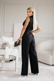 Giuliana Women's Jumpsuit | Sleeveless Design with V-Neck