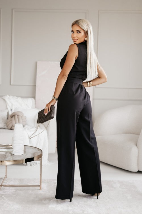 Giuliana Women's Jumpsuit | Sleeveless Design with V-Neck