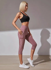 Hannah Women's Capri Leggings | High Waist Design with Pockets
