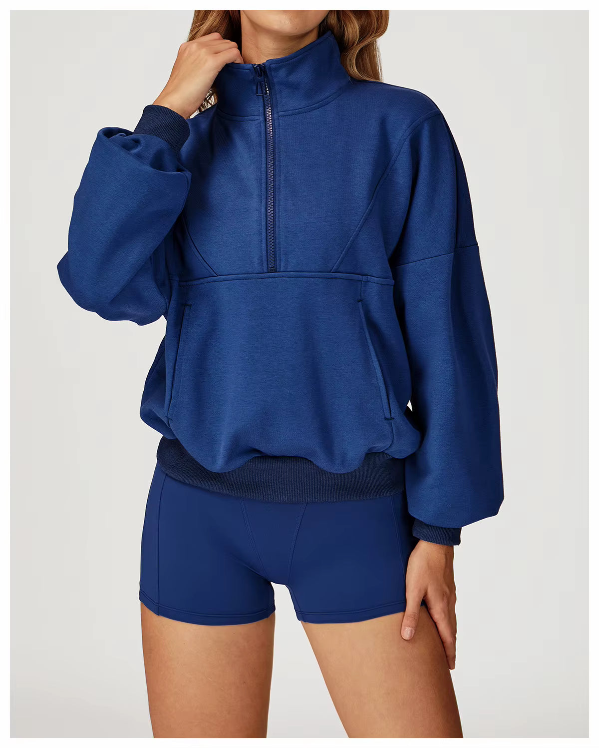 Jasmine Women's Half Zip Sweatshirt | Lightweight Cotton Blend