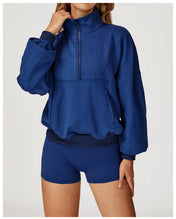 Jasmine Women's Half Zip Sweatshirt | Lightweight Cotton Blend