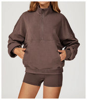 Jasmine Women's Half Zip Sweatshirt | Lightweight Cotton Blend