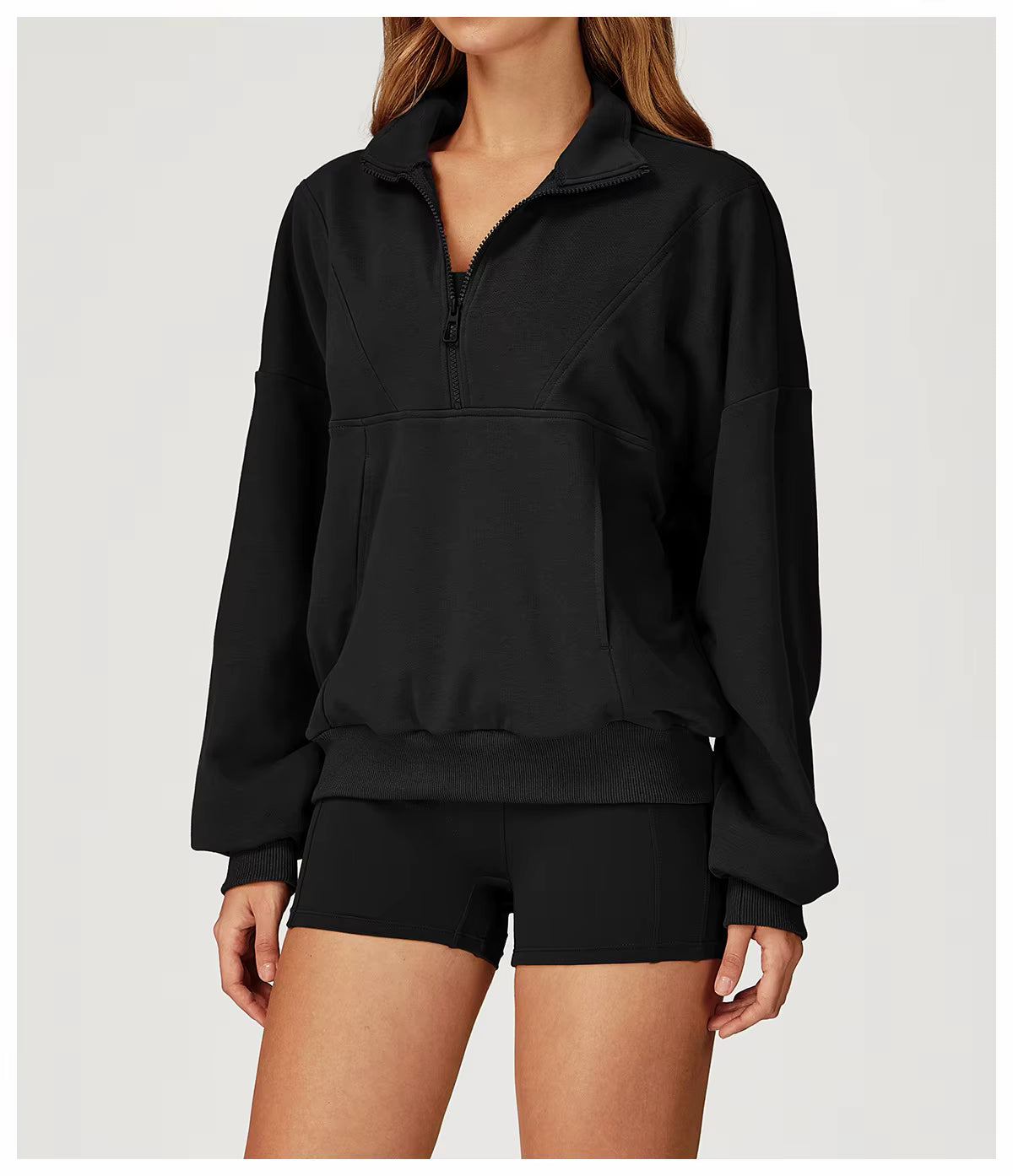 Jasmine Women's Half Zip Sweatshirt | Lightweight Cotton Blend