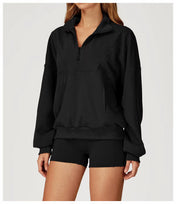 Jasmine Women's Half Zip Sweatshirt | Lightweight Cotton Blend