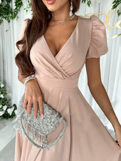 Jasmine Women's Dress | Flowing Design with Short Sleeves
