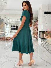 Jasmine Women's Dress | Flowing Design with Short Sleeves
