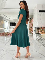 Jasmine Women's Dress | Flowing Design with Short Sleeves