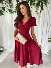 Jasmine Women's Dress | Flowing Design with Short Sleeves