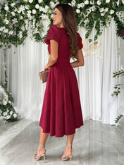 Jasmine Women's Dress | Flowing Design with Short Sleeves