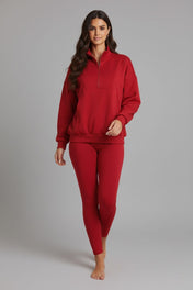 Jasmine Women's Half Zip Sweatshirt | Lightweight Cotton Blend