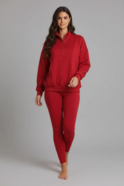 Jasmine Women's Half Zip Sweatshirt | Lightweight Cotton Blend