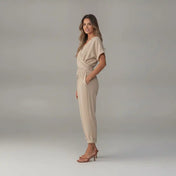 Jasmine Women's Jumpsuit | Wrap V-Neck Design