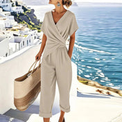 Jasmine Women's Jumpsuit | Wrap V-Neck Design