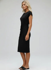 Katrina Women's Midi Dress | Round Neck Casual Dress