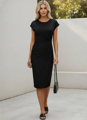 Katrina Women's Midi Dress | Round Neck Casual Dress