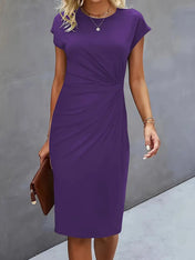 Katrina Women's Midi Dress | Round Neck Casual Dress