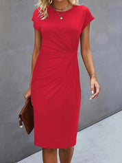 Katrina Women's Midi Dress | Round Neck Casual Dress
