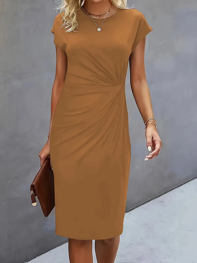 Katrina Women's Midi Dress | Round Neck Casual Dress