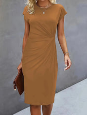 Katrina Women's Midi Dress | Round Neck Casual Dress