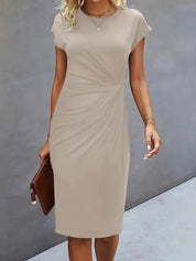 Katrina Women's Midi Dress | Round Neck Casual Dress