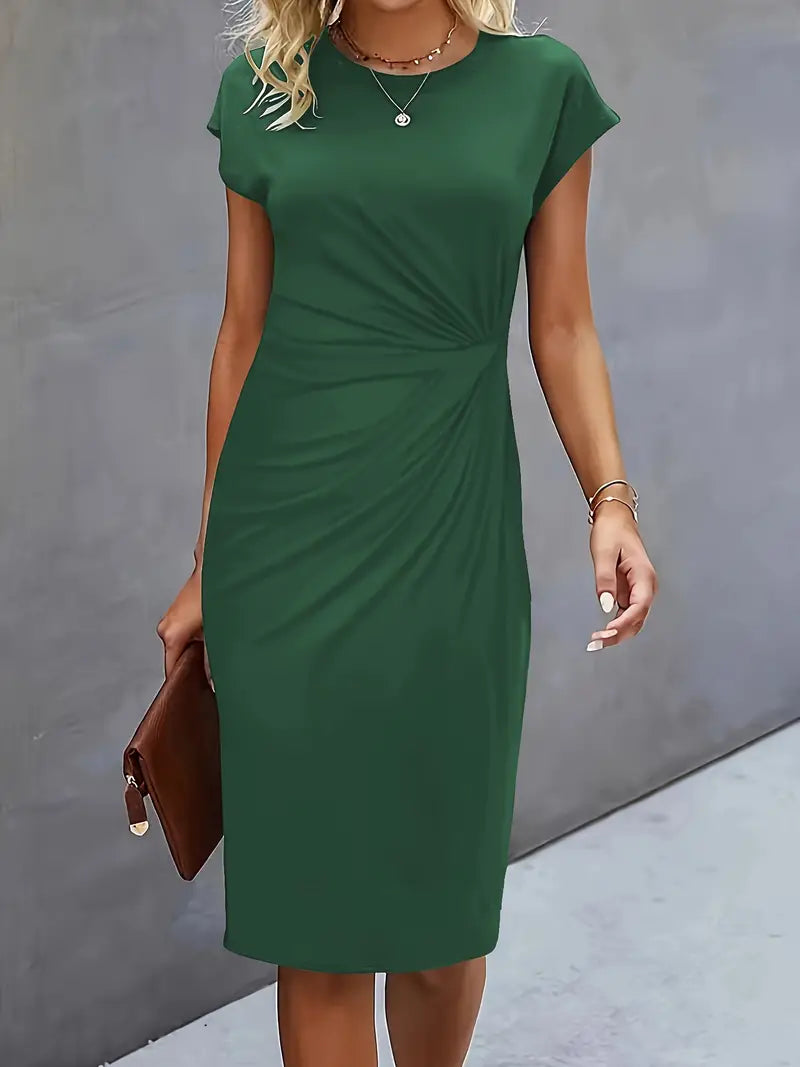 Katrina Women's Midi Dress | Round Neck Casual Dress