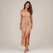 Kyla Women's Evening Dress | Off-Shoulder Design Black