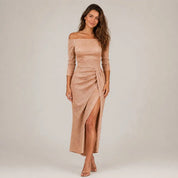 Kyla Women's Evening Dress | Off-Shoulder Design Black