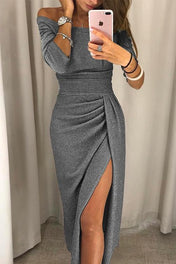 Kyla Women's Evening Dress | Off-Shoulder Design Black