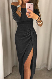 Kyla Women's Evening Dress | Off-Shoulder Design Black