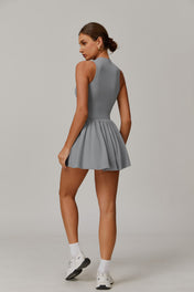Kylie Women's Dress | Half-Zip Mini Style with Built-In Shorts
