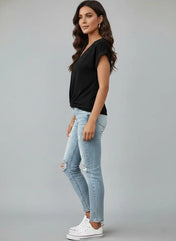 Lia Women's T-Shirt | Short Sleeve Polyester Design
