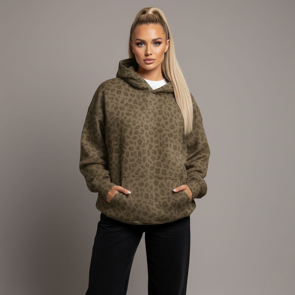 Liam Unisex Hoodie | Leopard Print Design