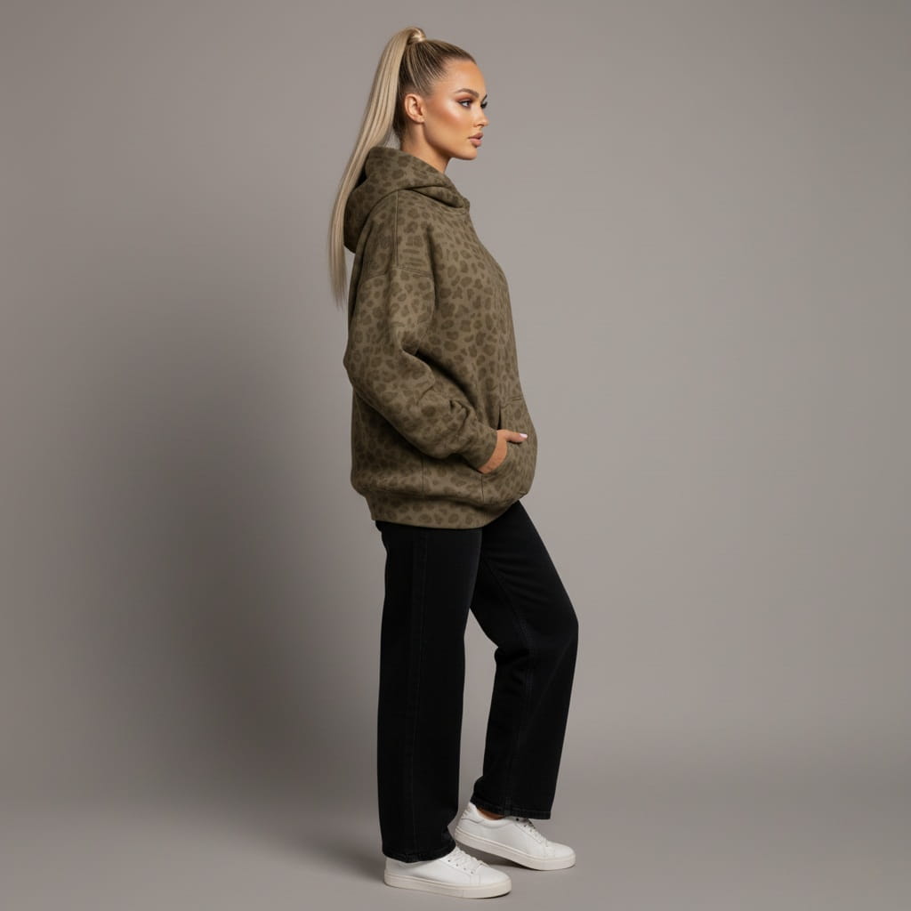 Liam Unisex Hoodie | Leopard Print Design
