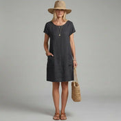 Lina Women's Casual Dress | Short Sleeve with Pockets