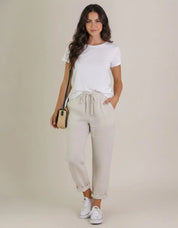 Lina Women's Trousers | Relaxed Fit Linen Pants