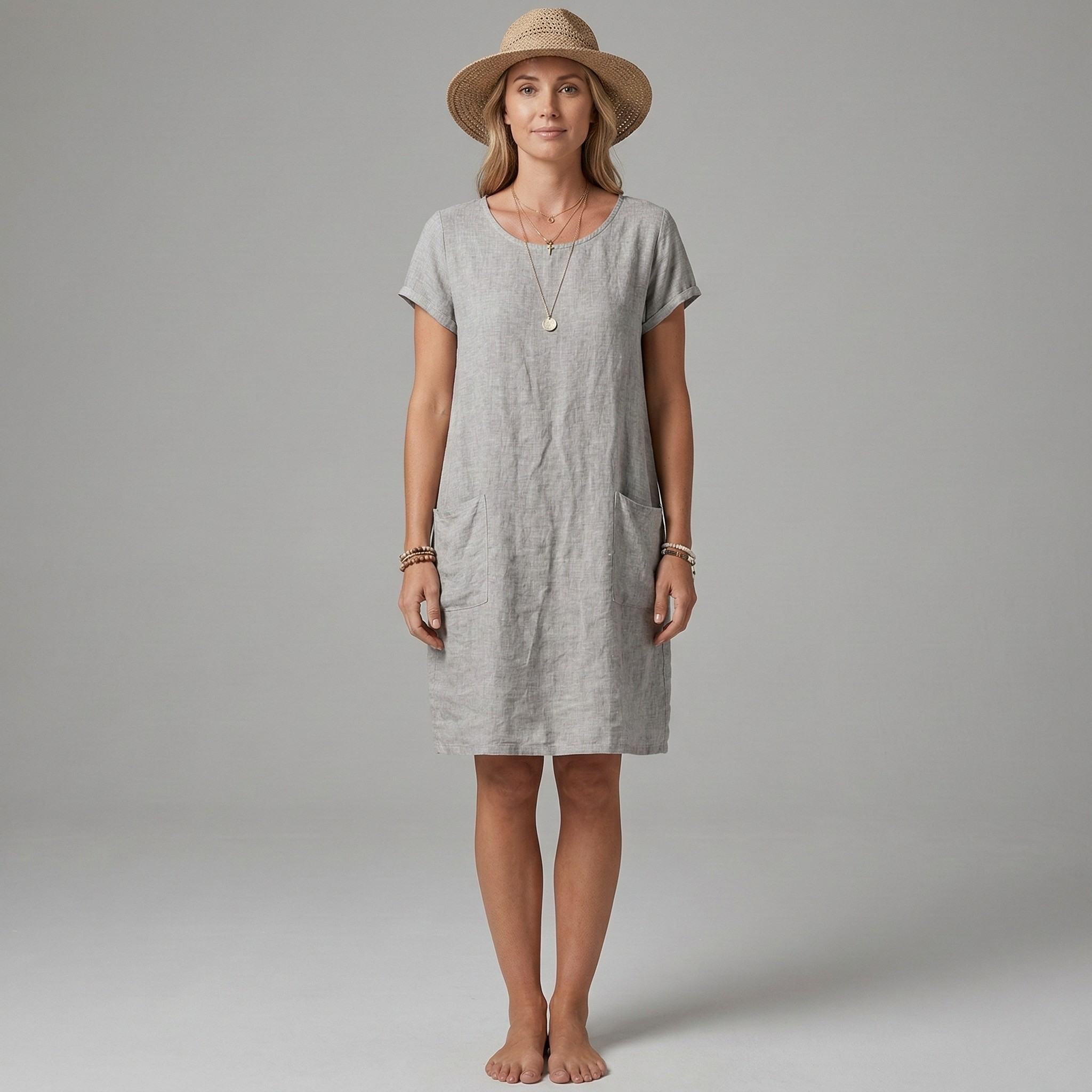 Lina Women's Casual Dress | Short Sleeve with Pockets