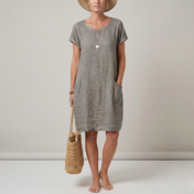 Lina Women's Casual Dress | Short Sleeve with Pockets