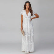 Lina Women's Maxi Dress | Flowing Lace Design